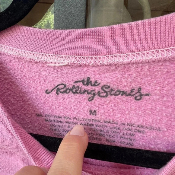 The Rolling Stones crewneck pullover sweatshirt oversized vintage faded tongue - Picture 3 of 4